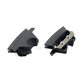 Head Bolt Bridge Cover Set. Finned, Black Head Bolt Covers Mcs