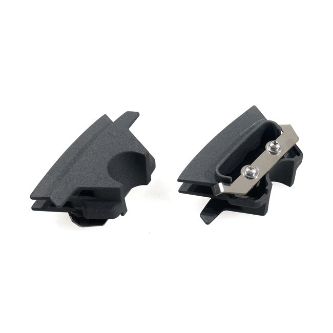 Head Bolt Bridge Cover Set. Finned, Black Head Bolt Covers Mcs