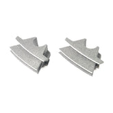 Head Bolt Bridge Cover Set. Finned, Silver Granite Head Bolt Covers Mcs