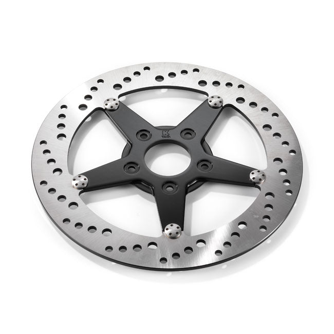 Kustom Tech 11.5" Front Left Brake Rotor Stainless 5/16 Hole Diameter, Black Center Brake Rotors 11.5 Inch Kustom Tech