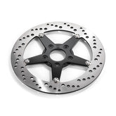 Kustom Tech 11.5" Drilled Brake Rotor Stainless Steel 3/8" Hole Diameter, Black Center Brake Rotors 11.5 Inch Kustom Tech