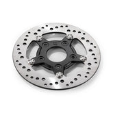 Kustom Tech 8,5" Front Left Drilled Brake Rotor Stainless Steel, Black Center - 00+ Brake Rotors 8.5 Inch Kustom Tech