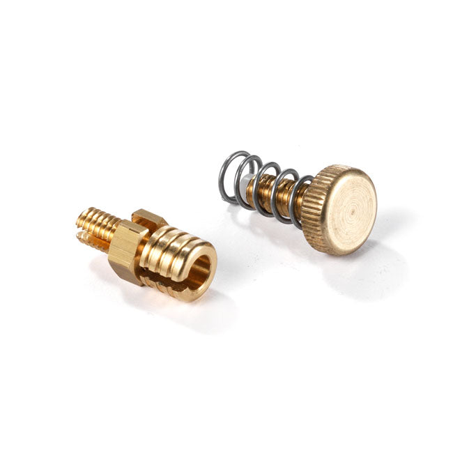 Tension Screw / Spring & Cable Adjuster Kit, Brass Throttle Accessories Kustom Tech Default Title