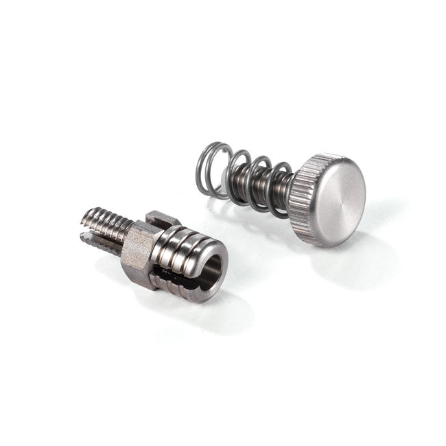 Kustom Tech Tension Screw / Spring & Cable Adjuster Kit, Stainless Throttle Housings Kustom Tech