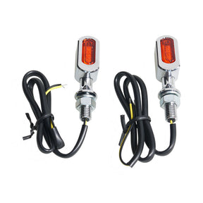 Fastline, Led Turn Signal Set. Chrome, Amber Lens Turn Signals Led Mcs