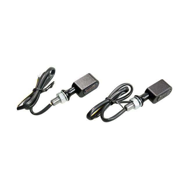 Fastline, Led Turn Signal Set. Black, Smoke Lens Turn Signals Led Mcs