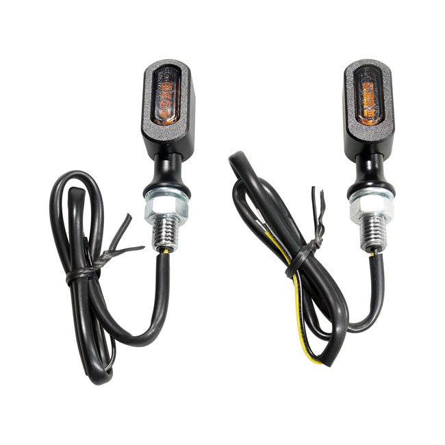 Fastline, Led Turn Signal Set. Black, Smoke Lens Turn Signals Led Mcs