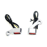 Fastline, Below Bar Led Turn Signal Set. Chrome, Amber Lens Turn Signals Led Mcs