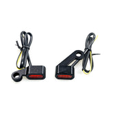 Fastline, Below Bar Led Turn Signal Set. Black, Amber Lens Turn Signals Led Mcs