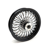 Mcs Radial 48 Fat Spoke Front Wheel 3.50 X 16 Df Black Front Wheels 16 Inch Mcs