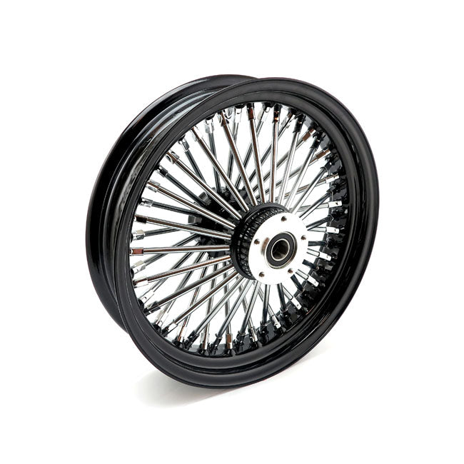 Mcs Radial 48 Fat Spoke Front Wheel 3.50 X 16 Df Black Front Wheels 16 Inch Mcs