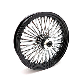 Mcs Radial 48 Fat Spoke Front Wheel 3.50 X 18 Df Black Front Wheels 18 Inch Mcs