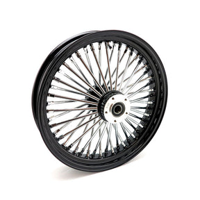 Mcs Radial 48 Fat Spoke Front Wheel 3.50 X 18 Df Black Front Wheels 18 Inch Mcs
