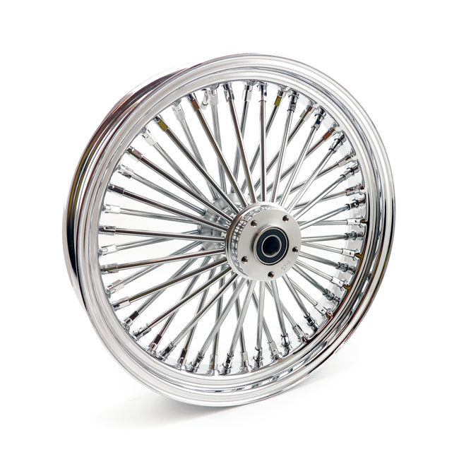 Mcs Radial 48 Fat Spoke Front Wheel 3.50 X 18 Sf Chrome Front Wheels 18 Inch Mcs