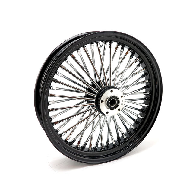 Mcs Radial 48 Fat Spoke Front Wheel 3.50 X 18 Sf Black Front Wheels 18 Inch Mcs