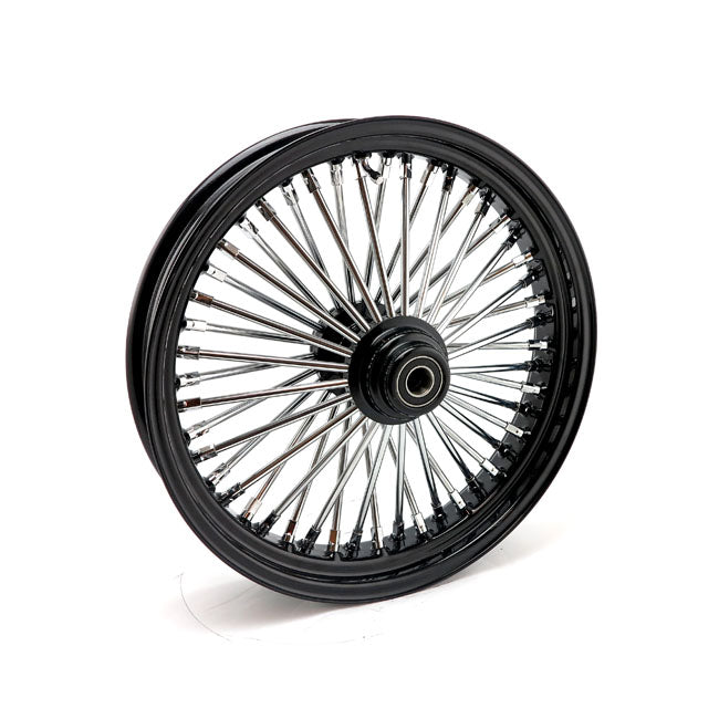 Mcs Radial 48 Fat Spoke Front Wheel 3.50 X 18 Sf Black Front Wheels 18 Inch Mcs