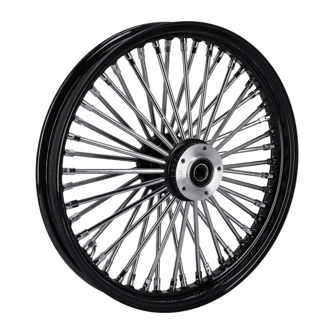 Mcs Radial 48 Fat Spoke Front Wheel 2.15 X 19 Sf Black Front Wheels 19 Inch Mcs