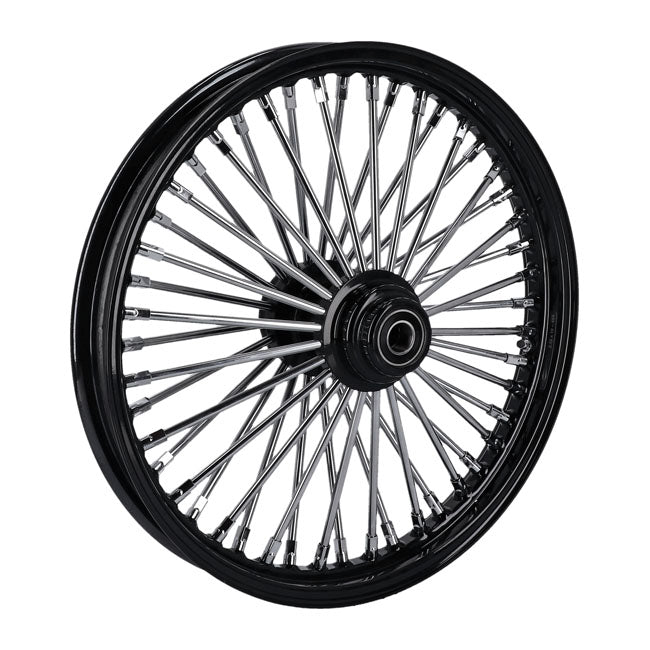 Mcs Radial 48 Fat Spoke Front Wheel 2.15 X 19 Sf Black Front Wheels 19 Inch Mcs