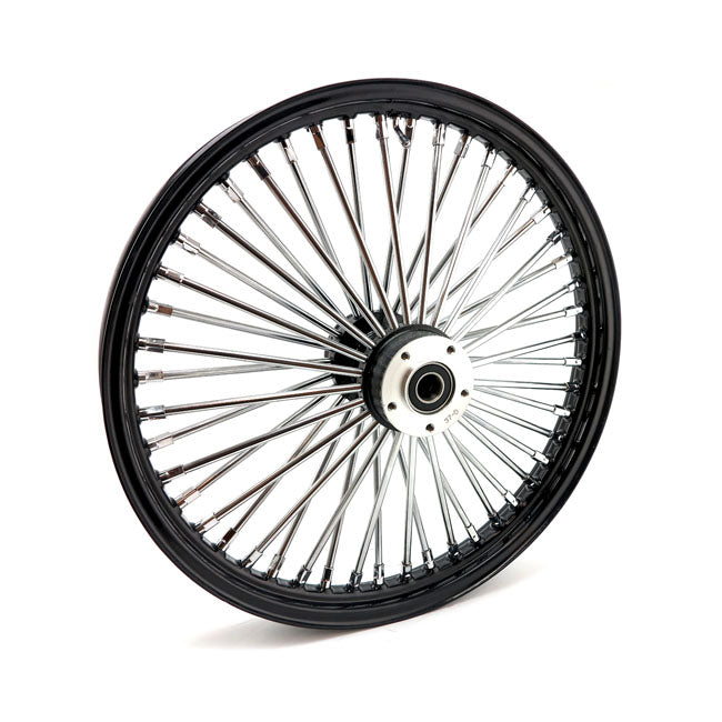 Mcs Radial 48 Fat Spoke Front Wheel 2.15 X 21 Df Black Front Wheels 21 Inch Mcs