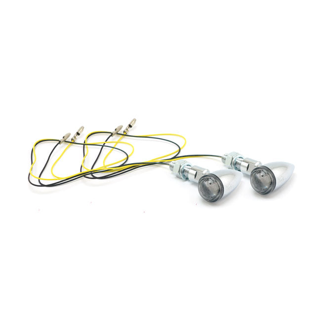 Pb2 Led Turn Signals Chrome, Smoke Lens Turn Signals Led Mcs