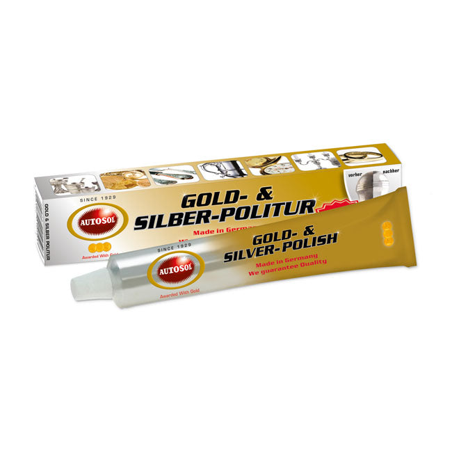 Autosol, Gold & Silver Polish. Tube 75cc Bike Cleaners And Polishing Autosol