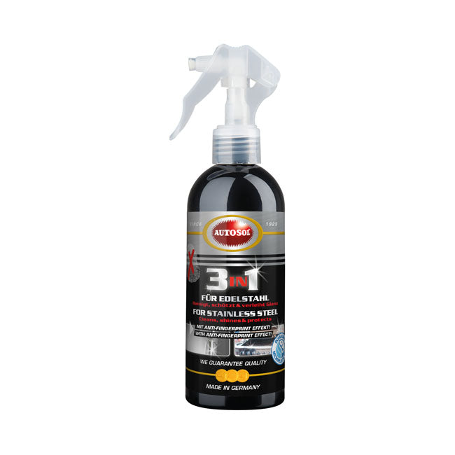 Autosol, 3 In 1 For Stainless Steel. Bottle 250 Ml Bike Cleaners And Polishing Autosol