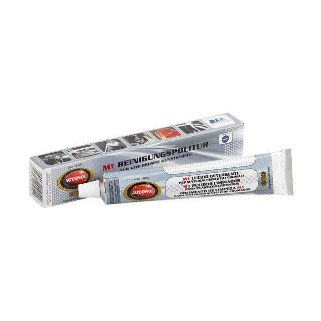 Autosol, M1 Cleaning Polish For Plastic Chrome. Tube 75cc Bike Cleaners And Polishing Autosol