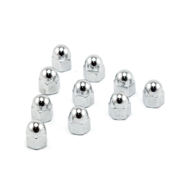 Colony, 1/4-20 acorn nuts chrome. Low Crown NUTS USA SIZES Colony