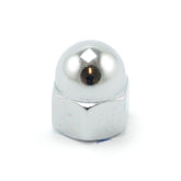 Colony, M10 x 1.25 acorn nuts, chrome. Low Crown NUTS METRIC Colony