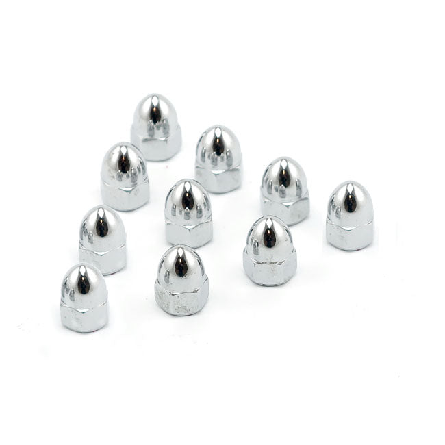 Colony, 1/4-20 acorn nuts chrome. High Crown NUTS USA SIZES Colony