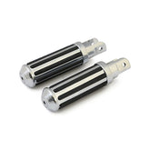 Rail Foot Pegs Small Diameter. Chrome W/Rubber Inlays Footpegs Mcs