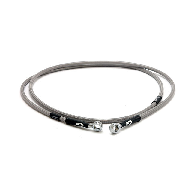 Goodridge brake line upper front, stainless clear coated BRAKE LINE KITS Goodridge