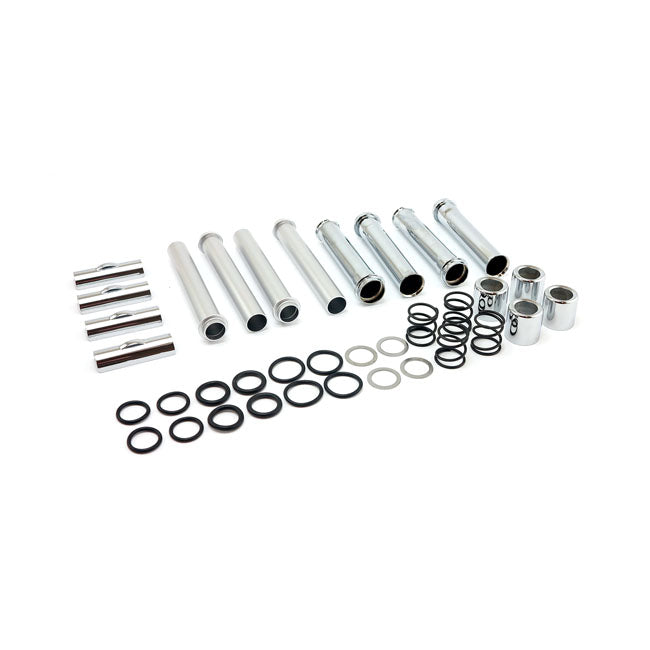 Complete M8 Pushrod Cover Kit. Chrome Pushrod Covers Mcs