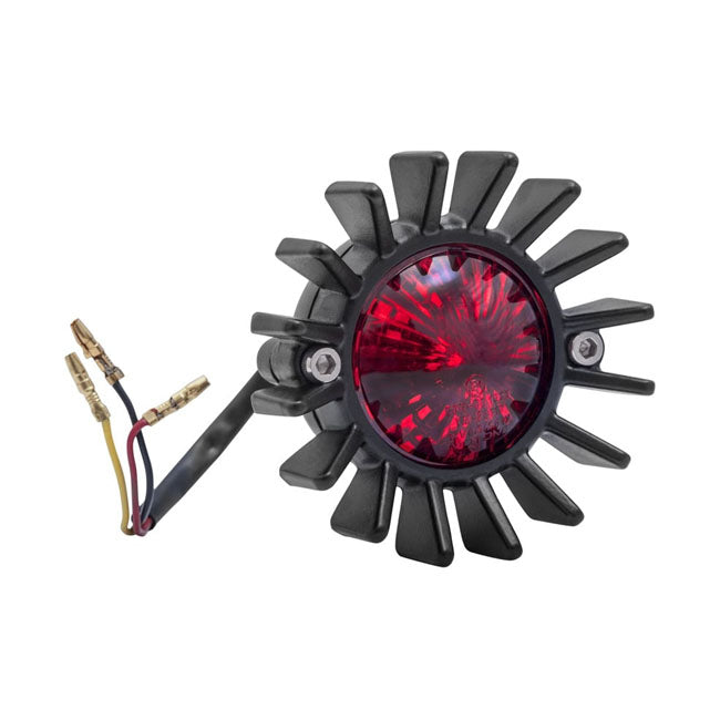 Motone, Big Fin Led Taillight. Black, No Bracket. Ece Taillights Motone