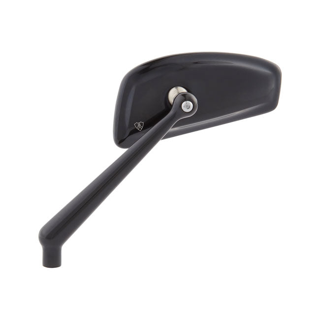 Left Tearchop Forged Mirror, Black Mirrors Arlen Ness
