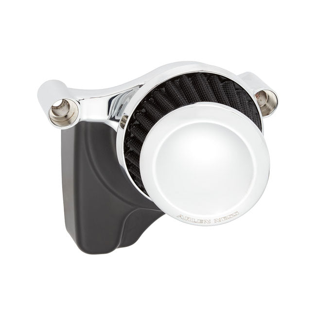 Arlen Ness Mini 22 Air Cleaner, Chrome - Milwaukee 8 Air Cleaner Arlen Ness