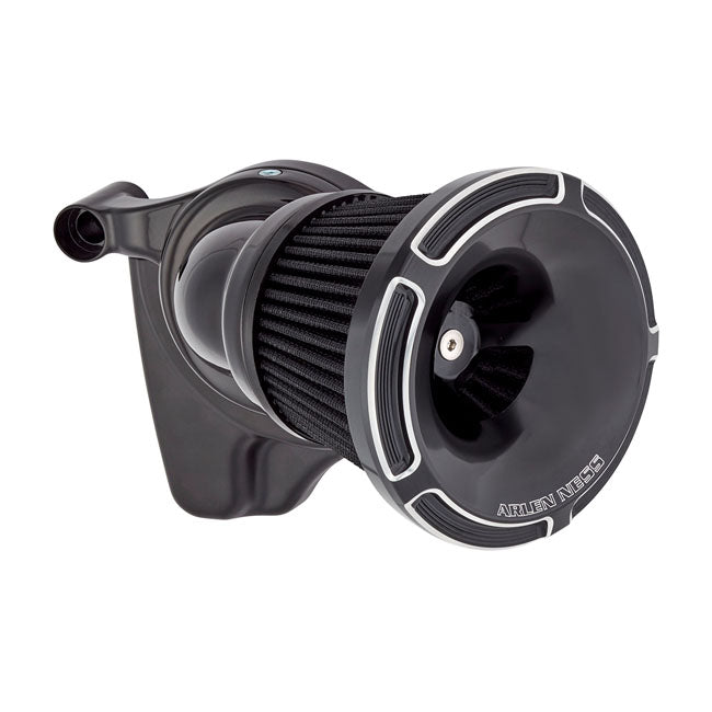 Arlen Ness Beveled® Velocity Air Cleaner Cover, Black Air Cleaner Cover Arlen Ness