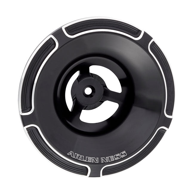 Arlen Ness Beveled® Velocity Air Cleaner Cover, Black Air Cleaner Cover Arlen Ness