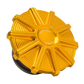 10-Gauge Gas Cap, Gold Gas Cap Arlen Ness