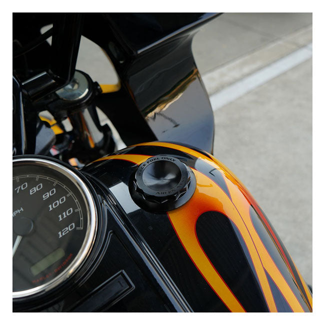 12 Point Gas Cap, Black Gas Cap Arlen Ness
