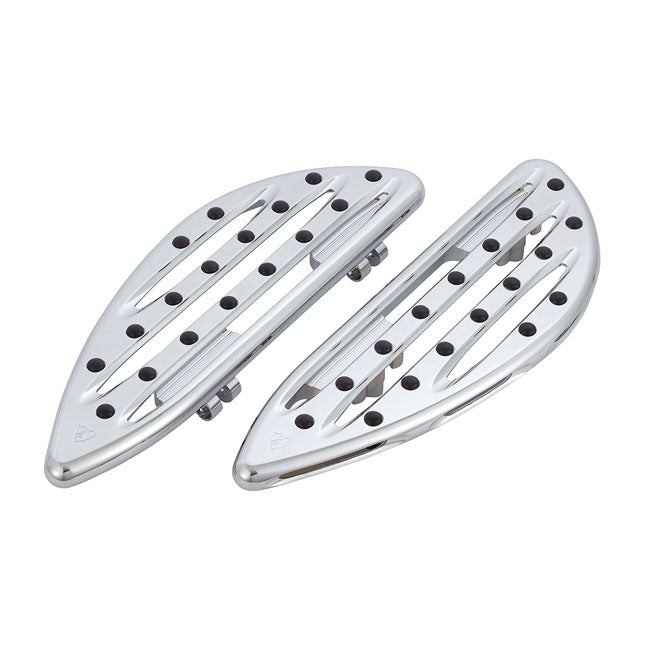Arlen Ness Deep Cut® Floorboards, Chrome - 18+ Softail Floorboards Arlen Ness