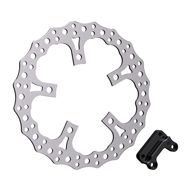 Arlen Ness 13" Jagged® Left Big Brake Rotor - 14-23 Touring Brake Rotors 13 Inch Arlen Ness