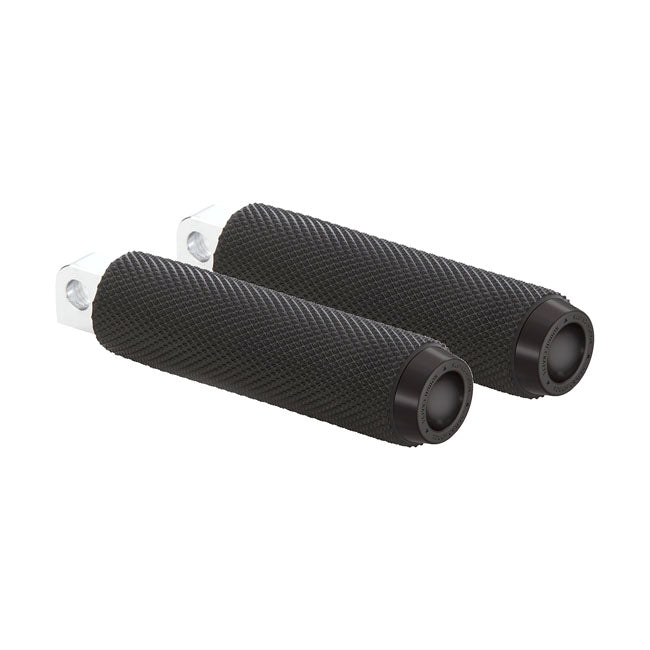 Rider Foot Pegs, All Black - 10-22 XL Sportster Foot Pegs Rough Crafts