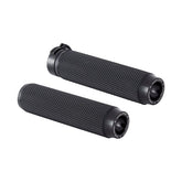 Rough Crafts Knurled Rubber Handlebar Grips, Black - 74-22 Throttle Cable Grips Rough Crafts