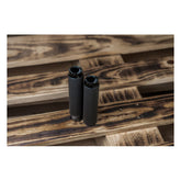 Knurled Rubber Handlebar Grips, Black - 74-22 Throttle Cable Grips Rough Crafts Default Title