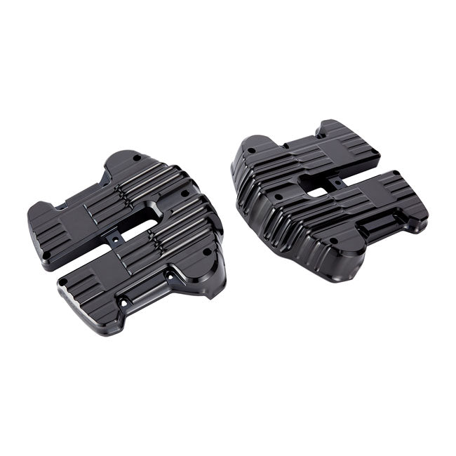 Rough Crafts Custom Rocker Covers, Black - 18+ Softail & 17+ Touring & 17+ Trike Rocker Covers Rough Crafts