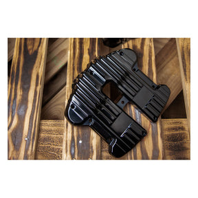 Rough Crafts Custom Rocker Covers, Black - 18+ Softail & 17+ Touring & 17+ Trike Rocker Covers Rough Crafts