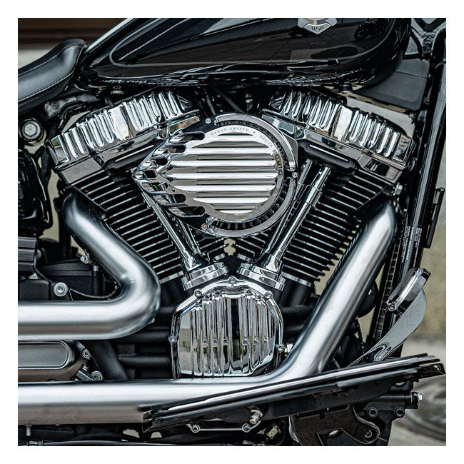 Rough Crafts Custom Rocker Covers, Chrome - 18+ Softail & 17+ Touring & 17+ Trike Rocker Covers Rough Crafts