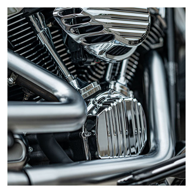 Rough Crafts Cam Cover, Chrome - 18+ Softail & 17+ Touring & 17+ Trike Cam Covers Rough Crafts