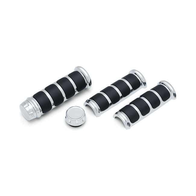 Kuryakyn, ISO grip covers for oem heated grips. Chrome GRIPS Kuryakyn